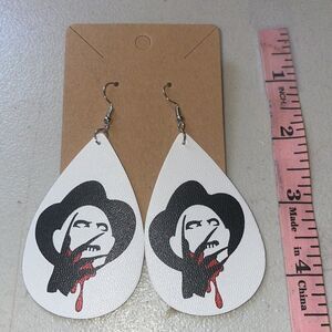 🎈3/$15🎈New faux leather Halloween earrings